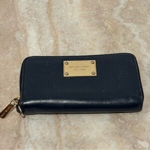Michael Kors zip around leather wallet/wristlet